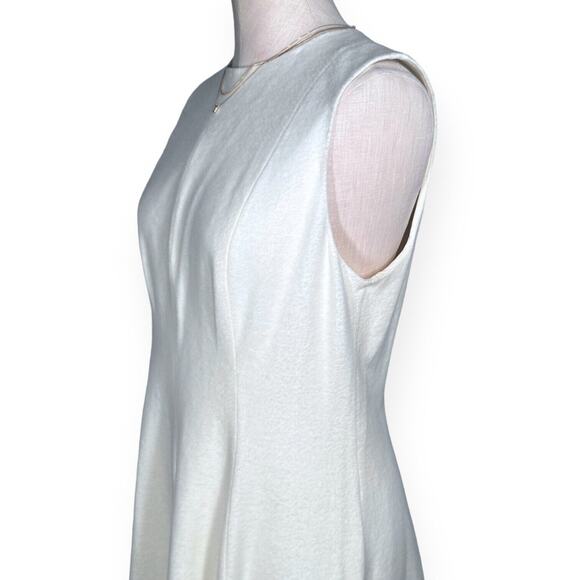 NEW $525 VINCE Paneled Midi Dress White Fit & Flare A-Line Classic Minimalist 10 - Picture 6 of 14